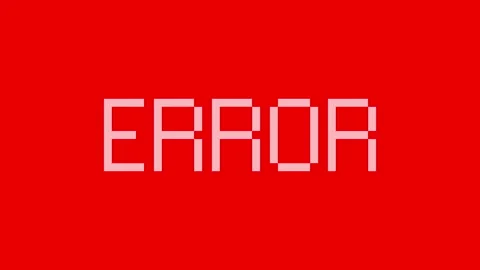 Flashing word error on red background Stock Footage 155681848