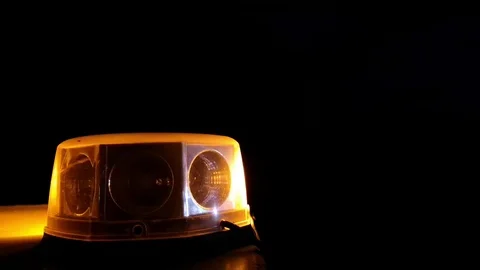 Flashing yellow emergency light. Stock Footage 94570363