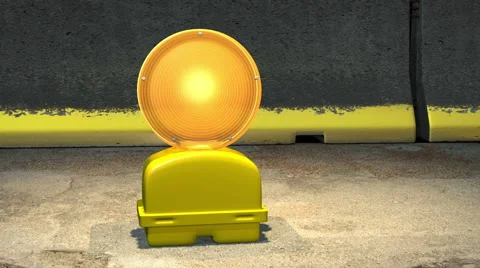 A flashing yellow warning light Stock Footage 49208587