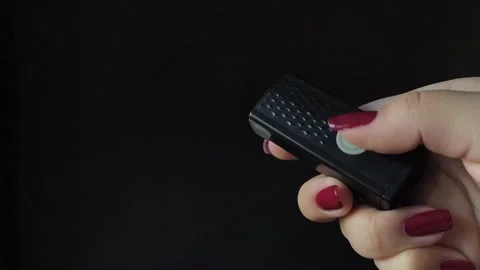 Flashlight and a beam of light in the dark. Flashlight ray in the darkness Stock Footage 318131623