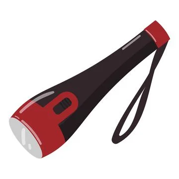 Flashlight battery icon cartoon vector. Light lamp Stock Illustration