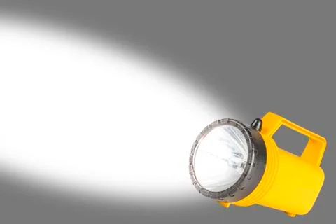 Flashlight with beam - room for text Stock Photos