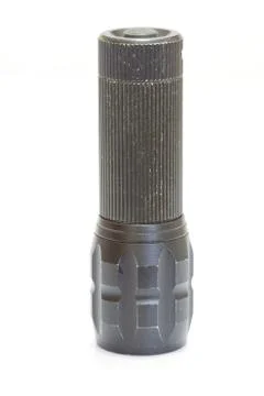 Flashlight black color isolated background Stock Photos