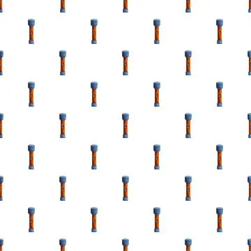 Flashlight cartoon seamless pattern on white background Stock Illustration