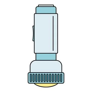 Flashlight cartoon vector icon providing emergency illumination Illustration