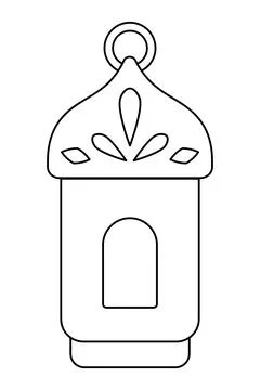 Flashlight cover is with three petals and a rhombus to diffuse the light. Stock Illustration