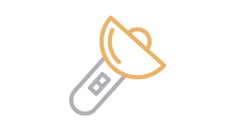 A flashlight featuring a prominent light bulb at its front, designed for il.. Stock Footage 334766263