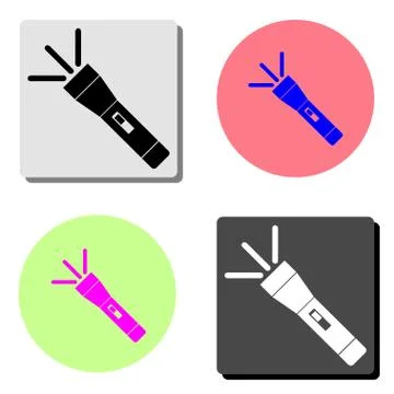 Flashlight. flat vector icon Stock Illustration