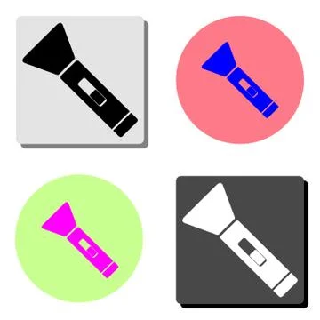 Flashlight. flat vector icon Stock Illustration