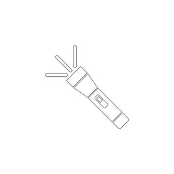 Flashlight. flat vector icon Stock Illustration