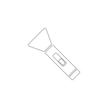 Flashlight. flat vector icon Stock Illustration