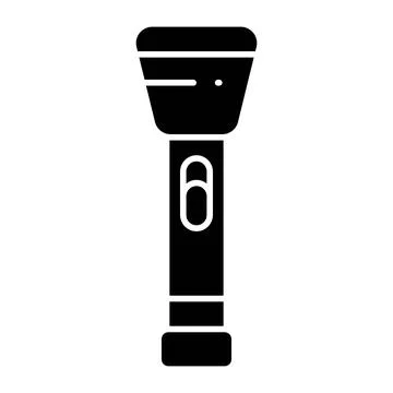 Flashlight Glyph Icon Illustrazione stock