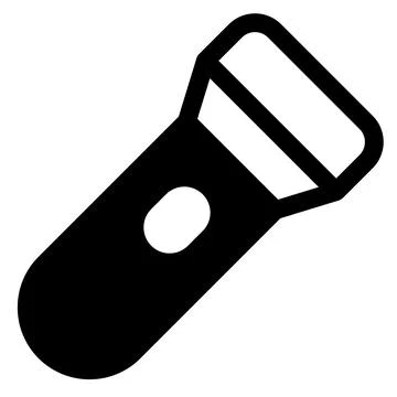 Flashlight glyph icon vector illustration isolated on white background Ilustración de archivo