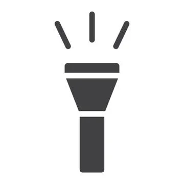 Flashlight glyph icon, web and mobile, torch sign イラスト素材
