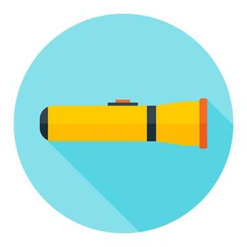 Flashlight, hand torch, vintage flashlight icon. Background image. postcard Stock Illustration