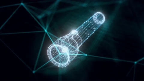 Flashlight hologram Close up Stock Footage 154844857