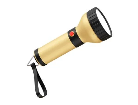 Flashlight icon 3d illustration render Stock Illustration