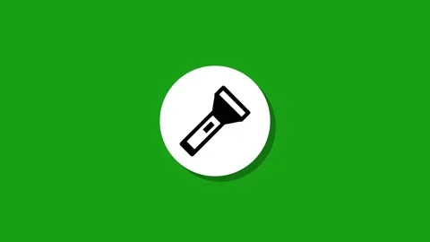 Flashlight icon animation on green screen background Stock Footage 329272598