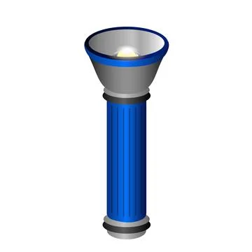 Flashlight icon cartoon vector. Hand lantern Stock Illustration