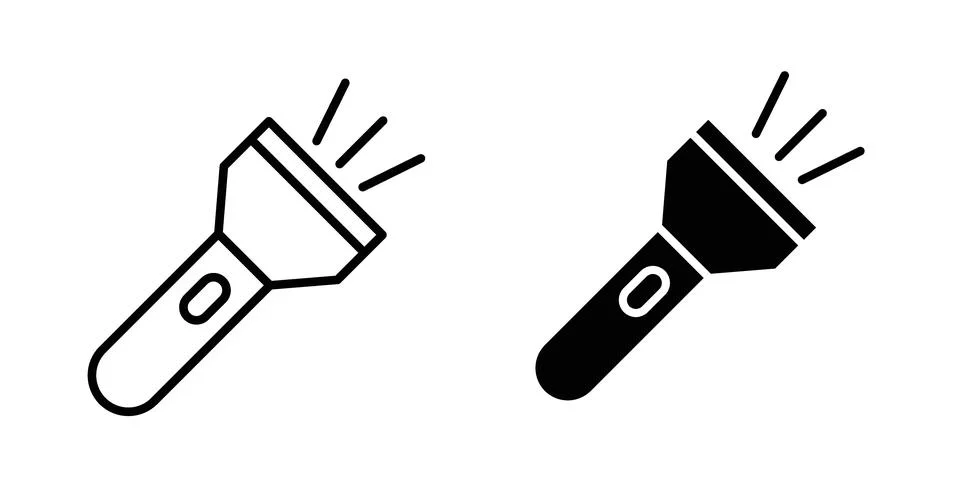 Flashlight icon concept. best for web design Stock Illustration