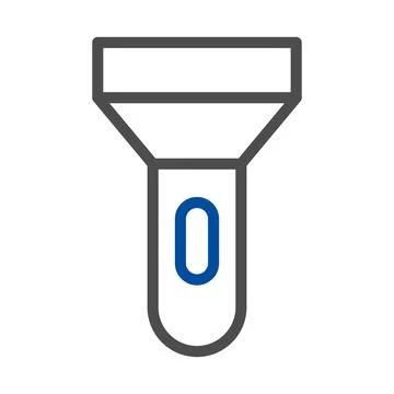Flashlight icon. Concept of lighting, searching, and emergency. Stock Illustration
