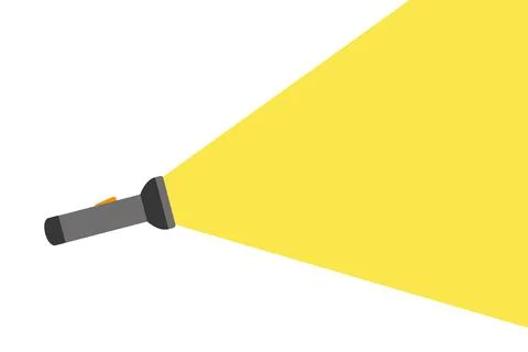 Flashlight icon in flat style. Electric lamp vector illustration Stock Illustration