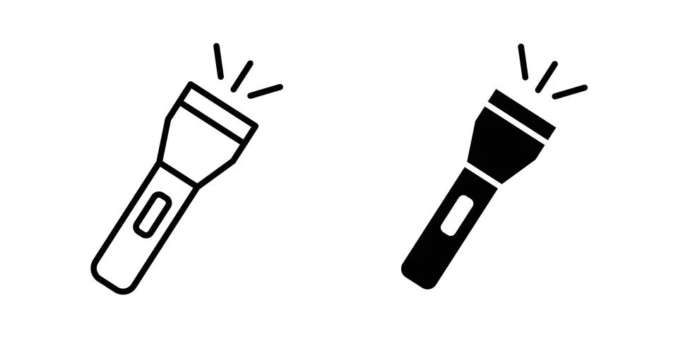 Flashlight icon graphic element. web icon set Stock Illustration