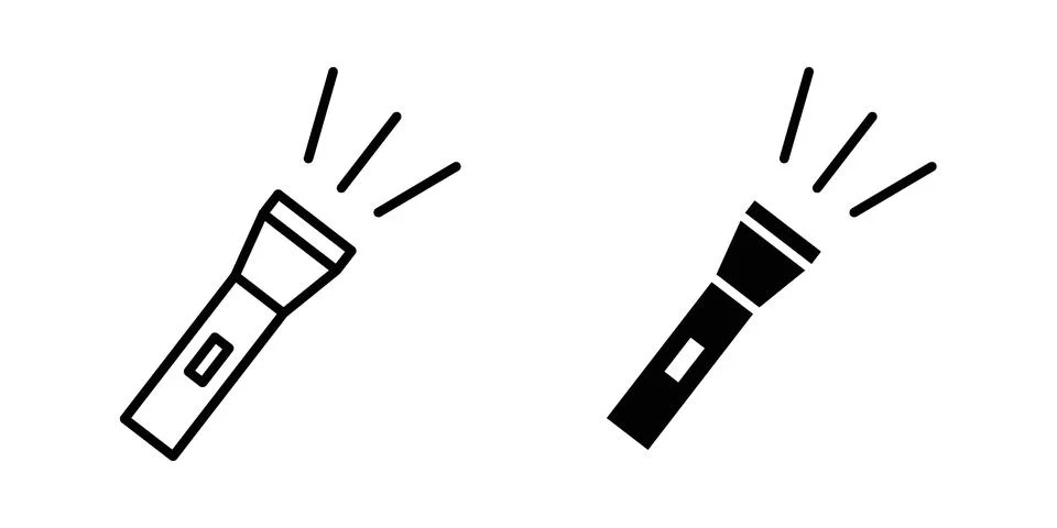 Flashlight icon graphic element. web icon set Stock Illustration