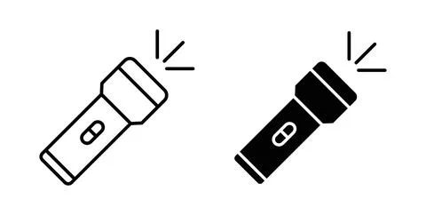 Flashlight icon Illustration designs pack for Web Stock Illustration