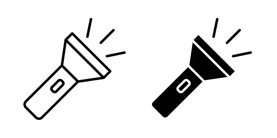 Flashlight icon Illustration Eps10 for web or app Stock Illustration