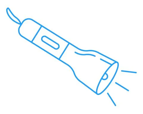 Flashlight icon isolated on white background Stock Illustration