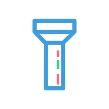 Flashlight icon, modern flat design color sign vector Stock Illustration