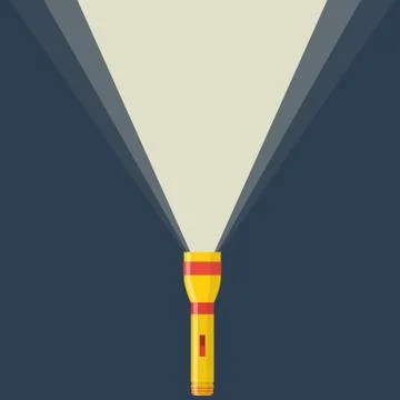 Flashlight icon on night background Stock-Illustration