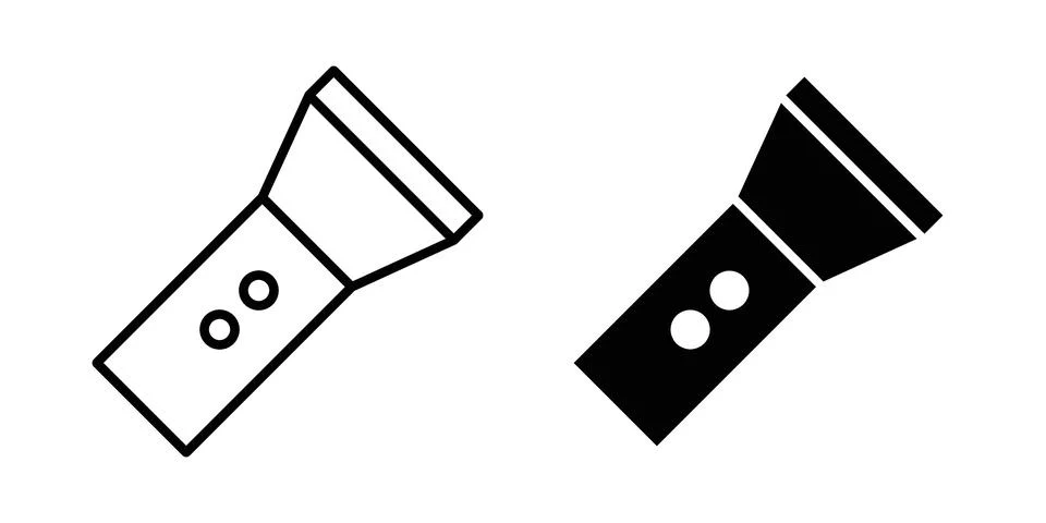 Flashlight icon or illustration vector symbols Stock Illustration