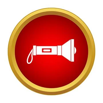 Flashlight icon representing illumination and portable light Stockillustratie