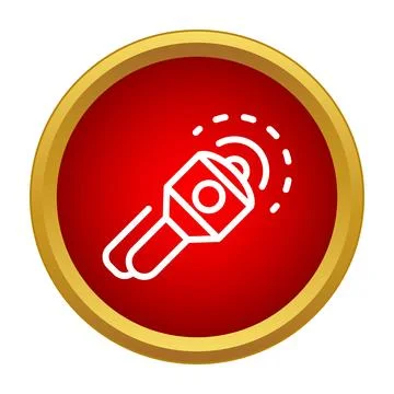 Flashlight icon representing light and illumination concept Stock Illustration