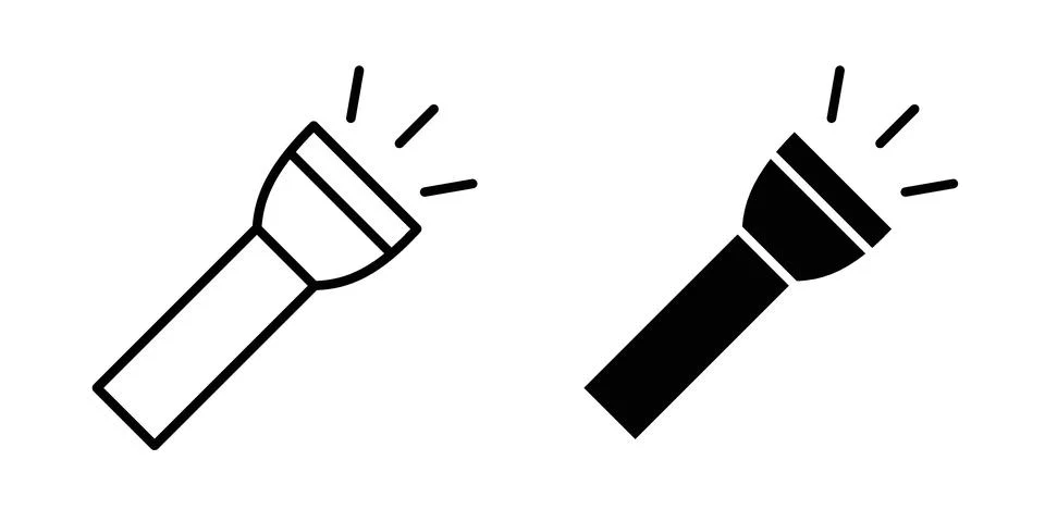 Flashlight icon vector design illustrations Stock Illustration