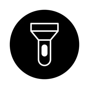 Flashlight icon vector illustration isolated on white background concept fo.. Stock Illustration