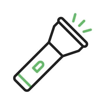Flashlight icon vector image. Stock Illustration
