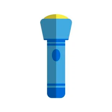 Flashlight icon on white background. Vector illustration in trendy flat style Stock Illustration