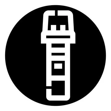 Flashlight illuminating darkness icon creating light concept Illustrazione stock