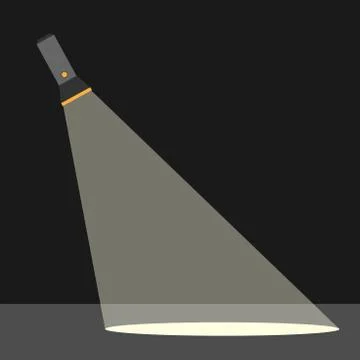 Flashlight illuminating ground Stock Illustration