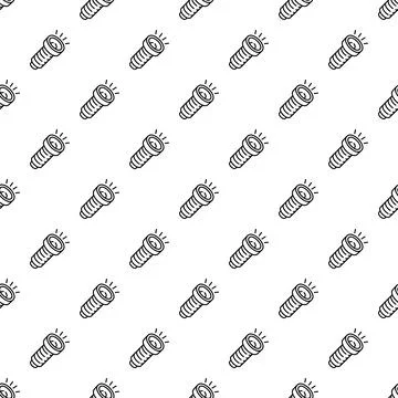 Flashlight illuminating repeating pattern creating seamless background イラスト素材