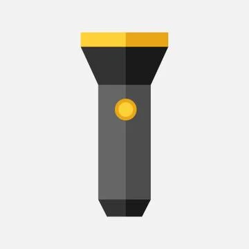 Flashlight isolated, flat style Stock Illustration