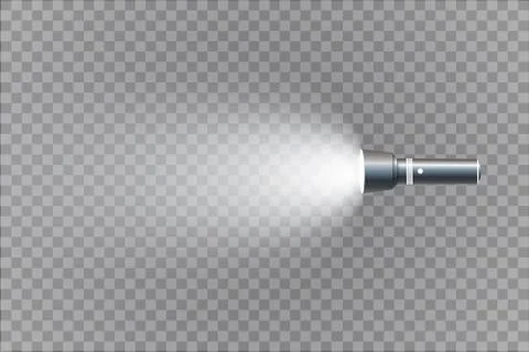 Flashlight isolated on transparent background Stock Illustration