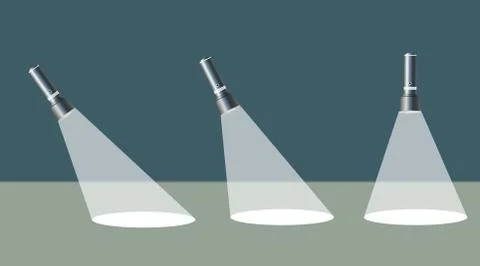 Flashlight isolated on transparent background Stock Illustration