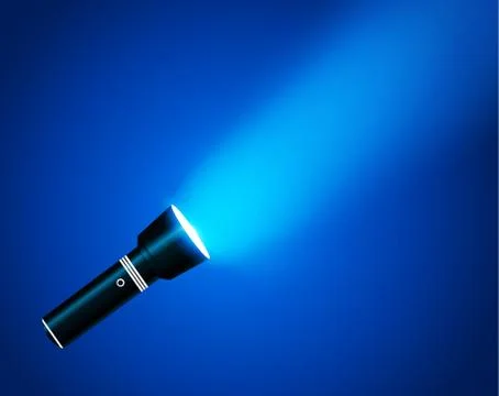Flashlight isolated on transparent background Stock Illustration