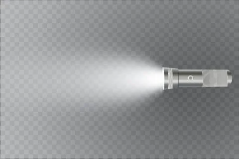 Flashlight isolated on transparent background Stock Illustration