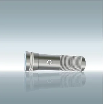 Flashlight isolated on transparent background Stock Illustration