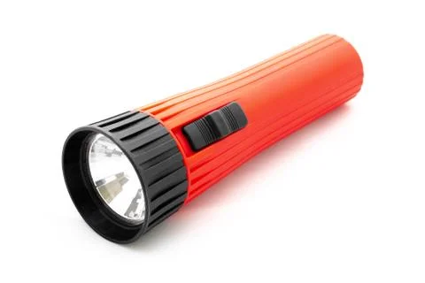 Flashlight Isolated on White Background Stock Photos